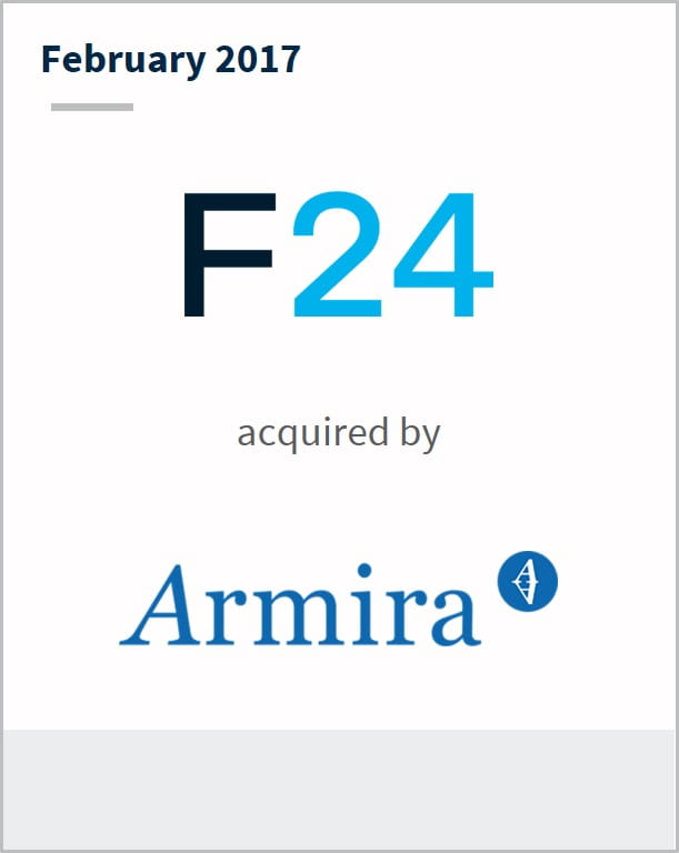 February 2017 F24  has been acquired by Armira
