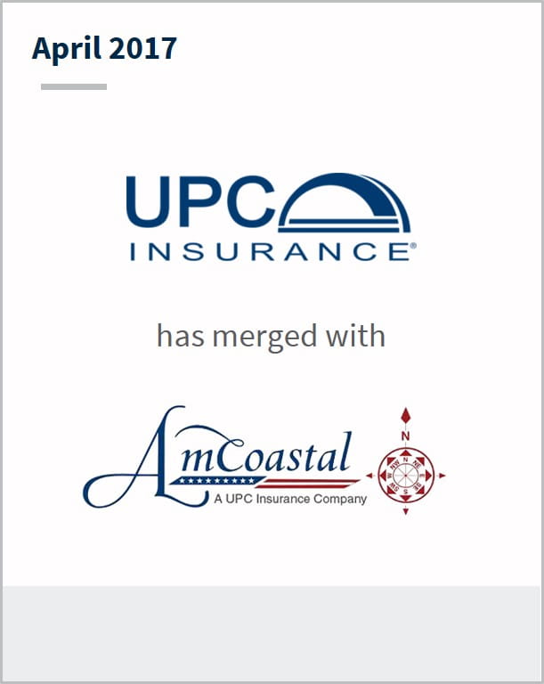 April 2017 UPC Insurance has merged with AmCoastal