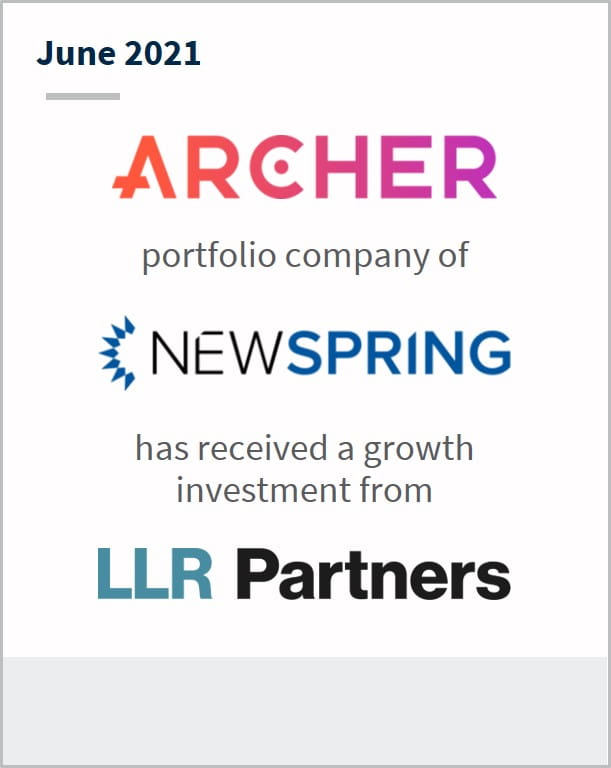June 21021 Archer a portfolio company of Newspring has received a growth investment from LLR Partners 