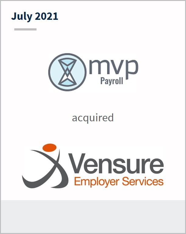 July 2021 MVP Payroll has been acquired by Vensure 