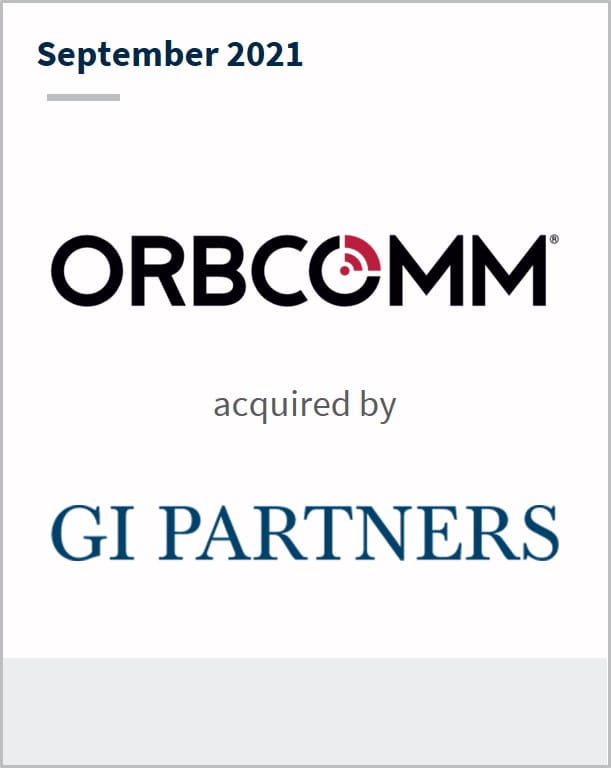 September 2021 ORBCOMM has been acquired by GI Partners 