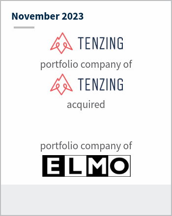 Tenzing portfolio company of Tenzing acquired portfolio company of Elmo